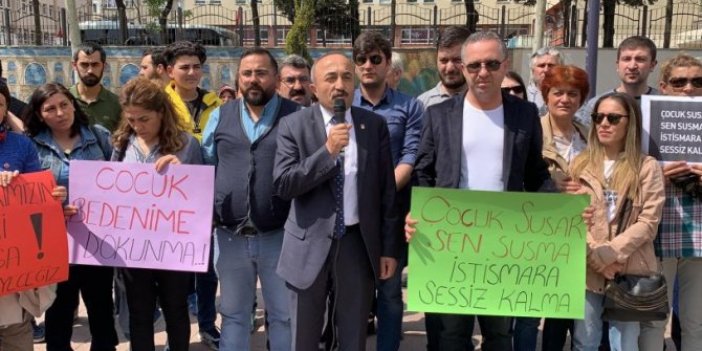 CHP ve İYİ Partililerden çocuk istismarına karşı protesto