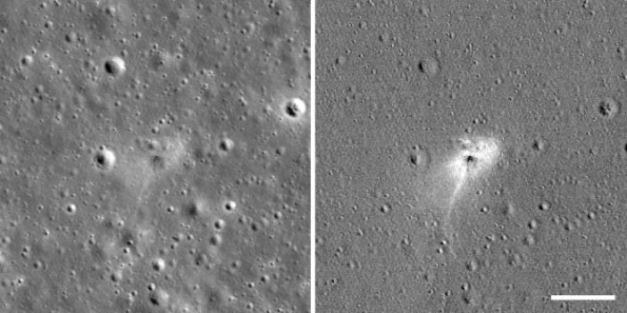 İsrail'in Ay'a çakılan uzay aracı görüntülendi!