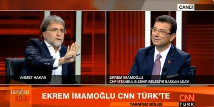 Ekrem İmamoğlu ile Ahmet Hakan arasında canlı yayında gerginlik