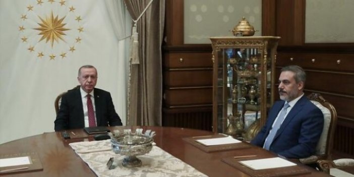 Erdoğan Hakan Fidan'la görüştü