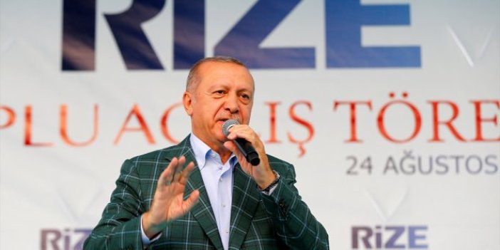 Cumhurbaşkanı Erdoğan'dan dere yatağında lojman açılışı