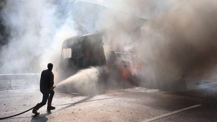 Anadolu Otoyolu'nda tır yangını (14 Ekim 2019)