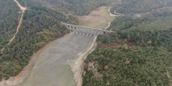 Alibeyköy Barajı'nda korkutan görüntü