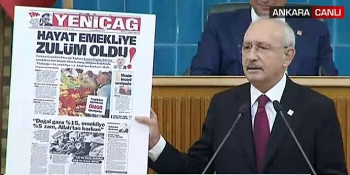 Kılıçdaroğlu, Erdoğan’a Yeniçağ’ın manşetiyle yanıt verdi