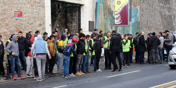 Metro işçileri eylem yaptı