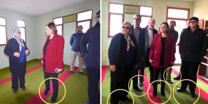 AKP'li ismin "Camiye ayakkabılarıyla girdiler" eleştirisi asılsız çıktı!