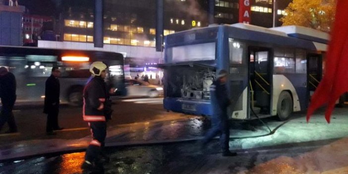 Ankara'da otobüs yangını