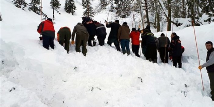 Çığ altında kalan işçinin cansız bedeni bulundu