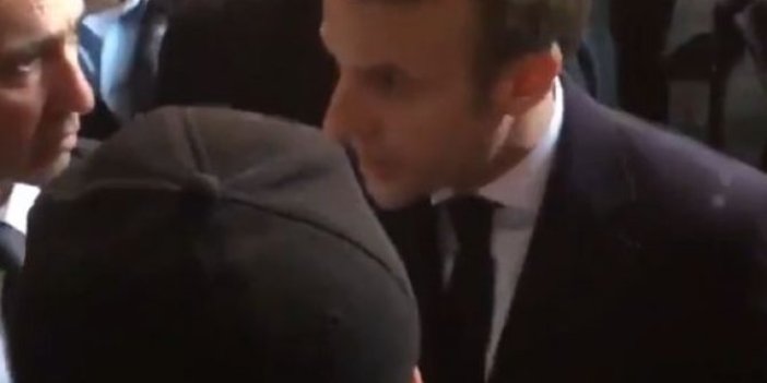 Emmanuel Macron İsrailli polisle tartıştı: Çık dışarı!