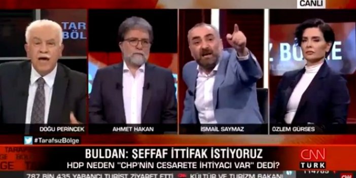 CNN Türk'teki İsmail Saymaz - Doğu Perinçek kavgası gündem oldu!