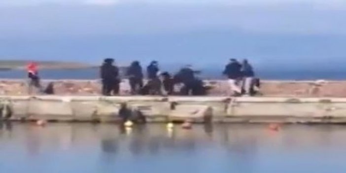Midilli'ye çıkan sığınmacılara tek tokat dayak!
