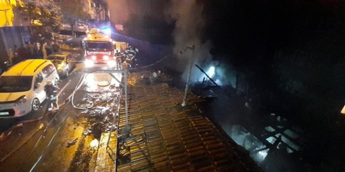 Esenler'de gecekondu alev alev yandı