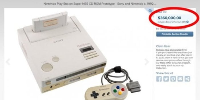 Nintendo Playstation rekor fiyata satıldı