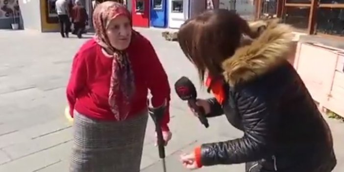 Uyarılara rağmen dışarı çıkan yaşlı teyzeden muhabire: "Başkasına anlat hikayeni"