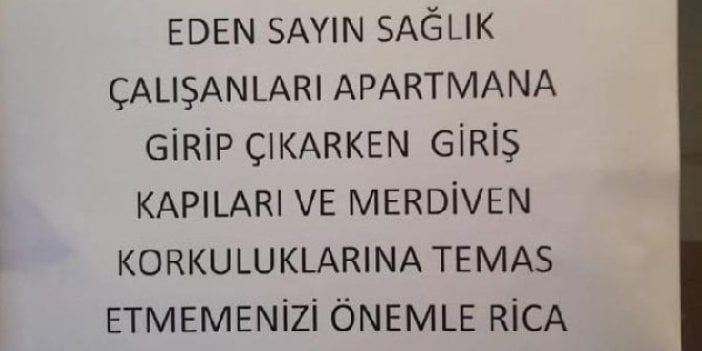 Sağlık çalışanından apartman yöneticisine tarihi cevap