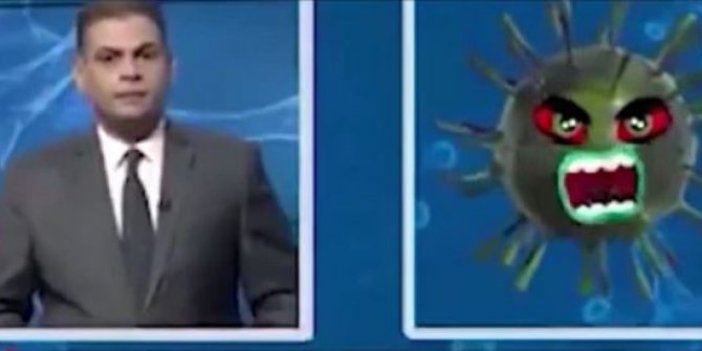 Iraklı spiker korona virüs ile röportaj yaptı sosyal medyada olay oldu