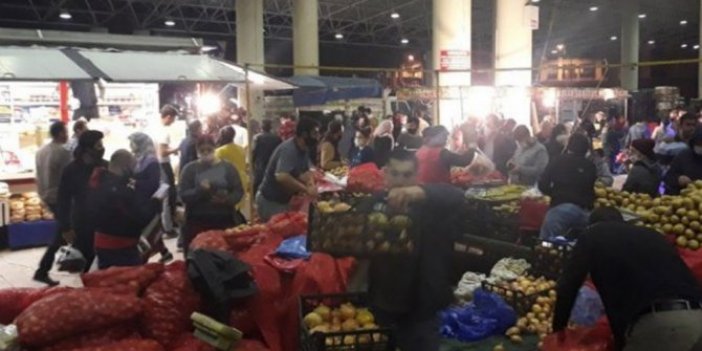 Sokağa çıkma yasağı sonrası Bursa’da gece yarısı pazarı kuruldu