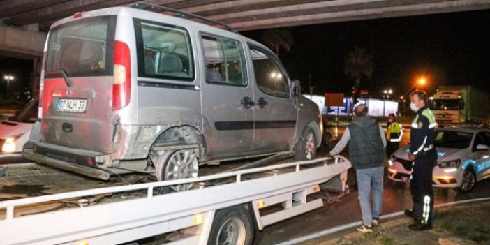 Görenler hayrete düştü: İki lastiği olmayan araçla 15 km kaçtı