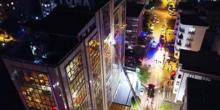 Maltepe'de 15 katlı plazada korkutan yangın