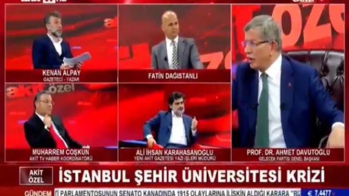 Ahmet Davutoğlu ve Ali İhsan Karahasanoğlu Akit TV canlı yayınında birbirine girdi