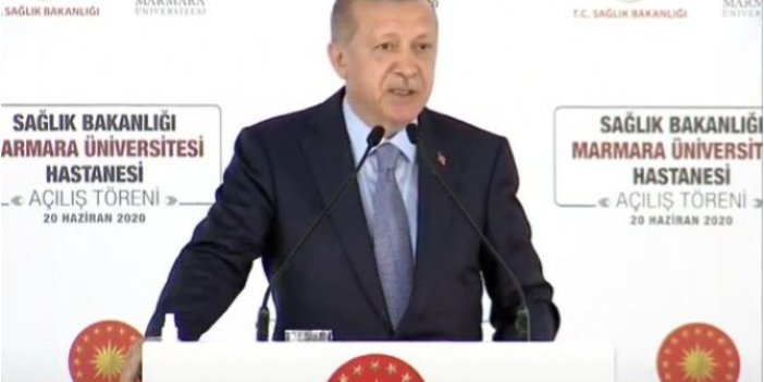 Cumhurbaşkanı Erdoğan, Marmara Üniversitesi Hastanesi'nin açılışında konuştu