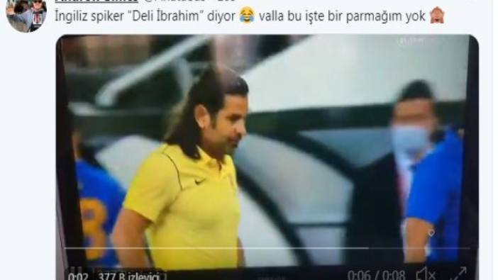 Ankaragücü – Galatasaray maçını anlatan İngiliz spiker İbrahim Üzülmez'e "Deli İbrahim" dedi ortalık karıştı