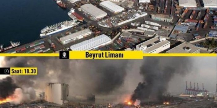 İşte Beyrut'taki patlamanın yaşandığı bölgenin öncesi ve sonrası