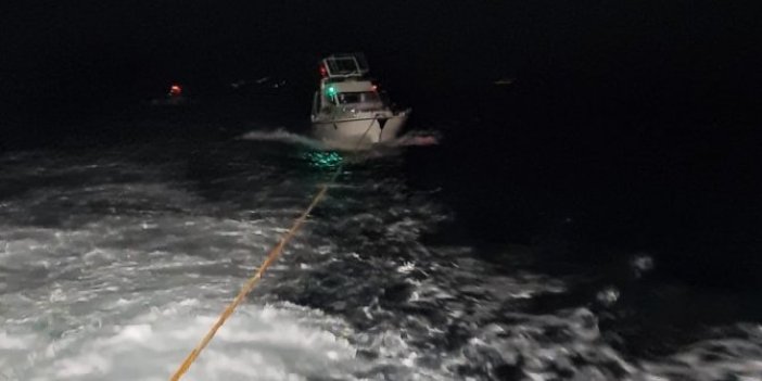 Sedef Adası açıklarında sürüklenen tekne son anda kurtarıldı