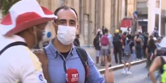 TRT muhabiri neye uğradığını şaşırdı: Canlı Yayında öpücük şoku!