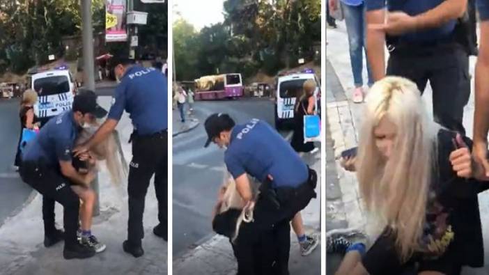 Maskesiz dolaşan kadını polis böyle gözaltına aldı, polis mi haklı, kadın mı haklı?