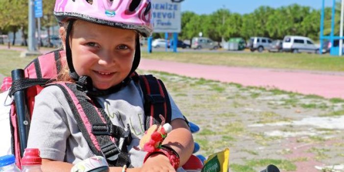 5 yaşında bisikletiyle Türkiye turunda