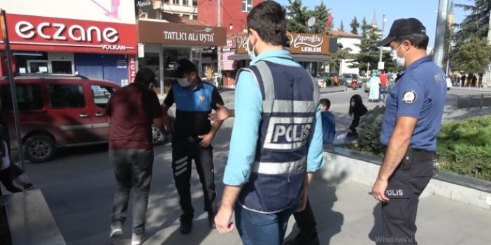 Polisi görünce aniden koşmaya başladı