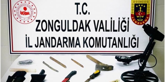 Zonguldak'ta kaçak kazı yapan 2 kişi gözaltında