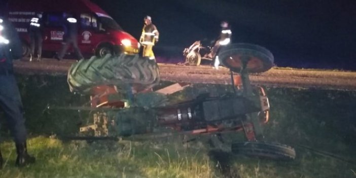 Kaza sonrası devrilen traktörün sürücüsü hayatını kaybetti