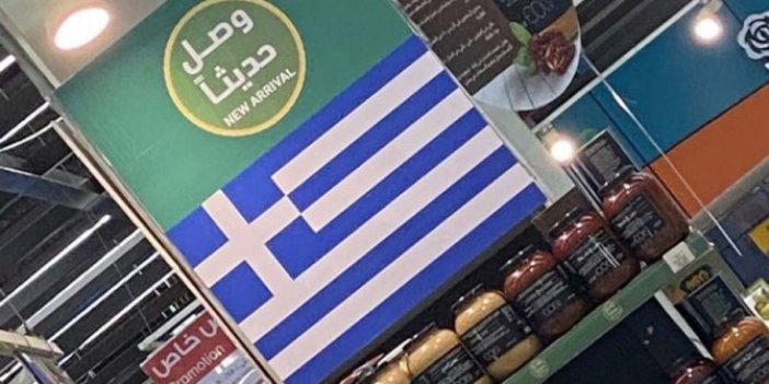 Marketlerdeki Türk ürünlerinin yerini Yunan ürünleri ve bayrağı alıyor.Arapların küstahlığı büyüyor