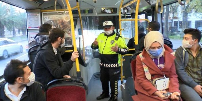 İstanbul'da toplu taşıma araçlarında korona denetimi