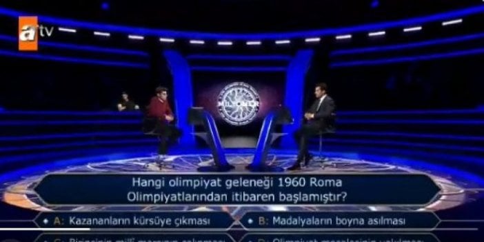 Hangi olimpiyat geleneği 1960 Roma Olimpiyatları'ndan itibaren başlamıştır? Kim Milyoner Olmak İster’de soruldu. Merakla araştırılmaya başlandı