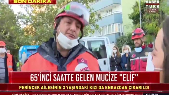 HaberTürk muhabiri Arzu Kaya ve minik Elif’i kurtaran itfaiye eri canlı yayında gözyaşlarına boğuldu...