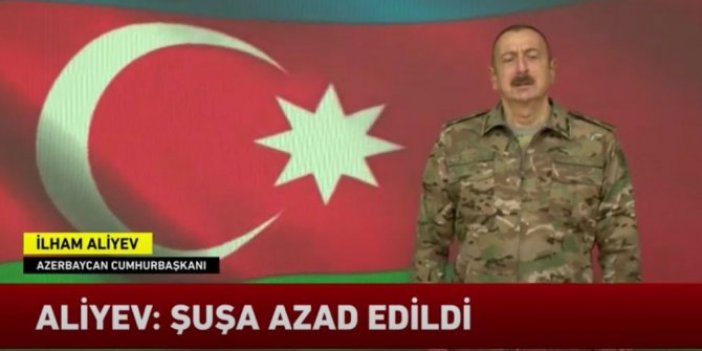 Azerbaycan Cumhurbaşkanı İlham Aliyev canlı yayında açıkladı. Şuşa işgalden kurtarıldı