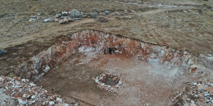 Yozgat'ta inşaatın temel kazısında ortaya çıktı. İşçiler boşluktan bakınca donup kaldı. 