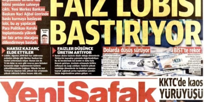 Dün faiz lobisi devrede diyen medya, bugün dolar çakıldı haberi yaptı, Tarihe kayıt düştü!