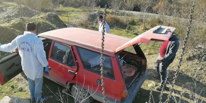 Hırsız yolun sonunu gördü aracı bırakıp kaçtı