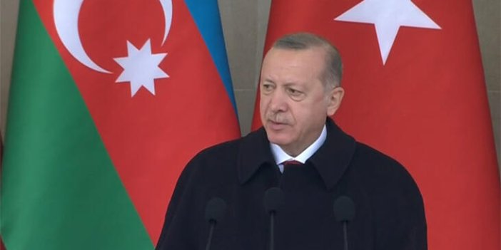 Cumhurbaşkanı Erdoğan Bakü'de zafer kutlamalarında konuştu