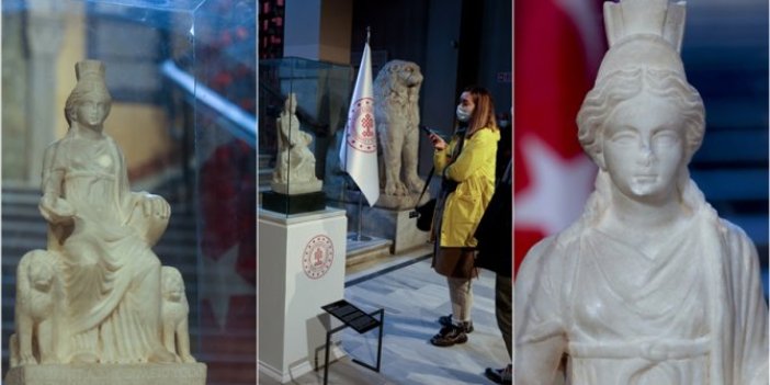 Kybele heykeli meraklılarıyla buluştu