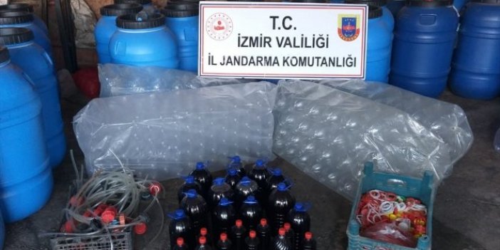 İzmir'de 11 bin litre sahte içki ele geçirildi