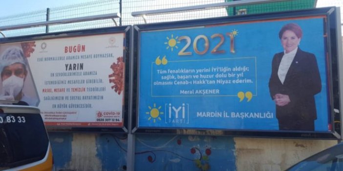 İYİ Parti Mardin İl Başkanlığından Meral Akşener bilboartlı yılbaşı mesajı