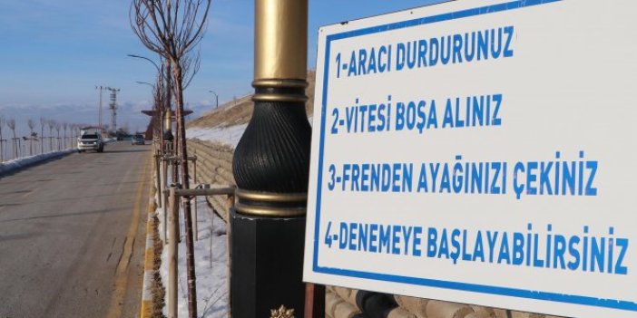 Erzurum'daki gizemli yolun sırrı ortaya çıktı. Arabalar bu yolda kendiliğinden gidiyor