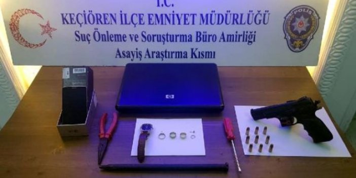 Ankara'da hırsızlık şüphelisi şahıs polisin 100 saatlik kamera kayıtlarını incelemesiyle yakalandı