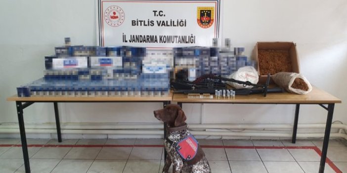 Adilcevaz'da 2 bin 170 paket kaçak sigara ve av tüfeği ele geçirildi