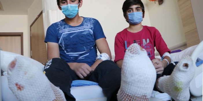 Erzincan'da taşıdıkları yük ayak tabanlarını patlattı. 40 gündür hastanedeler